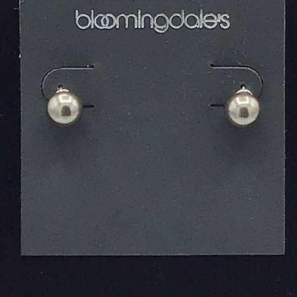 Bloomingdales Black Metal Post Earrings - Picture 2 of 2
